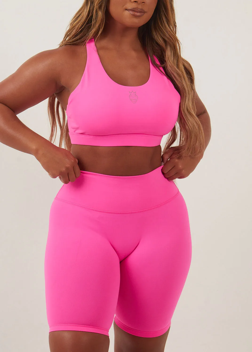 Pink Seamless Cycling Shorts