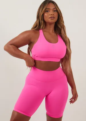 Pink Seamless Cycling Shorts