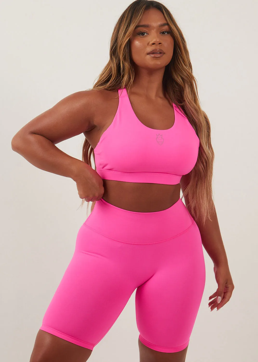 Pink Seamless Cycling Shorts