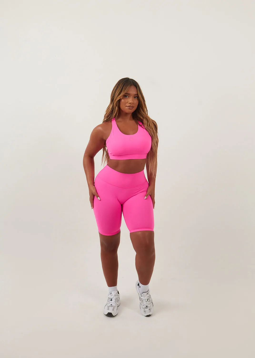 Pink Seamless Cycling Shorts