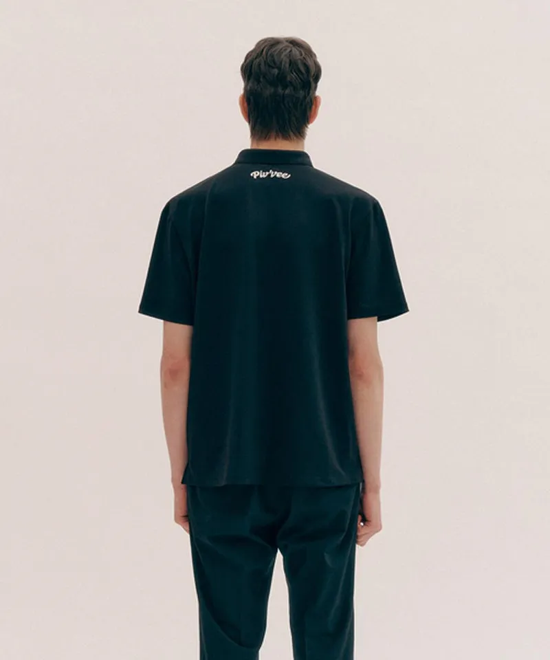 PIV'VEE Men's PK Shirt - Ebony Black