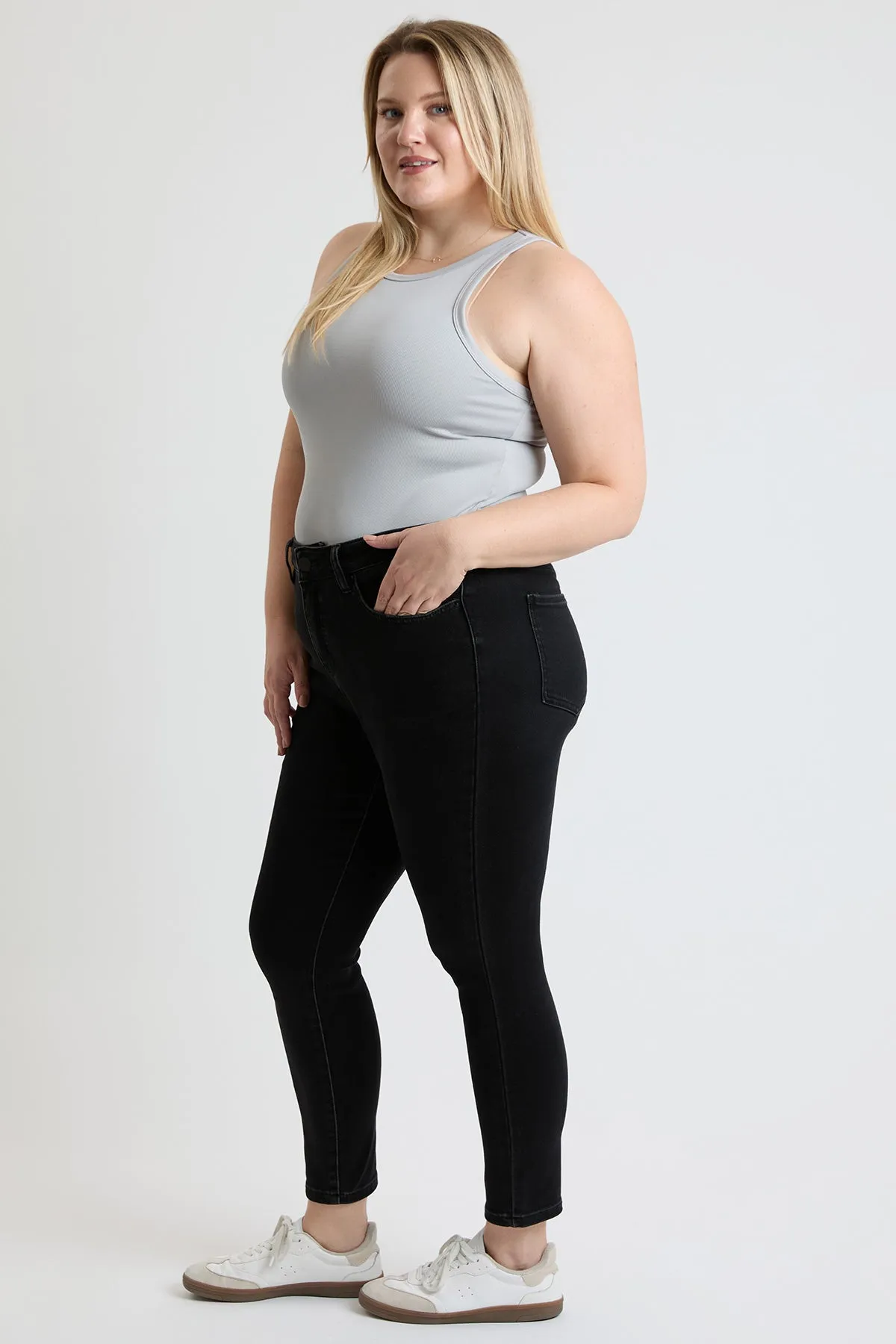 Plus Mid Rise Premium Stretch Skinny Jean