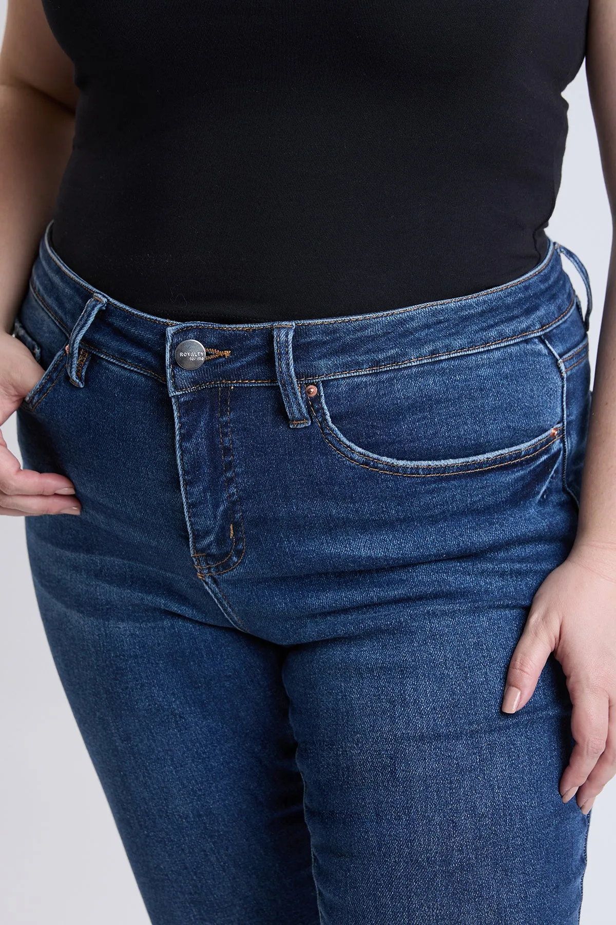 Plus Mid Rise Premium Stretch Skinny Jean