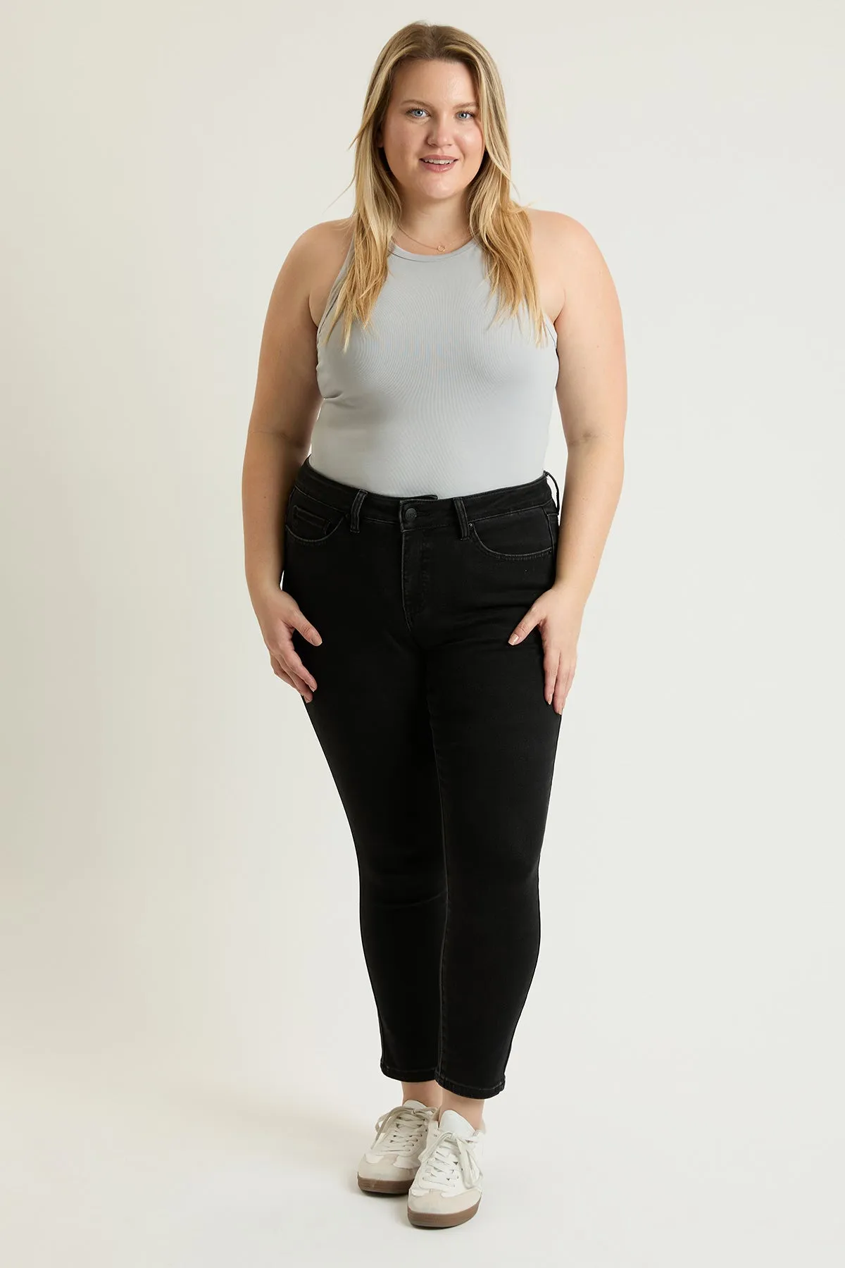 Plus Mid Rise Premium Stretch Skinny Jean