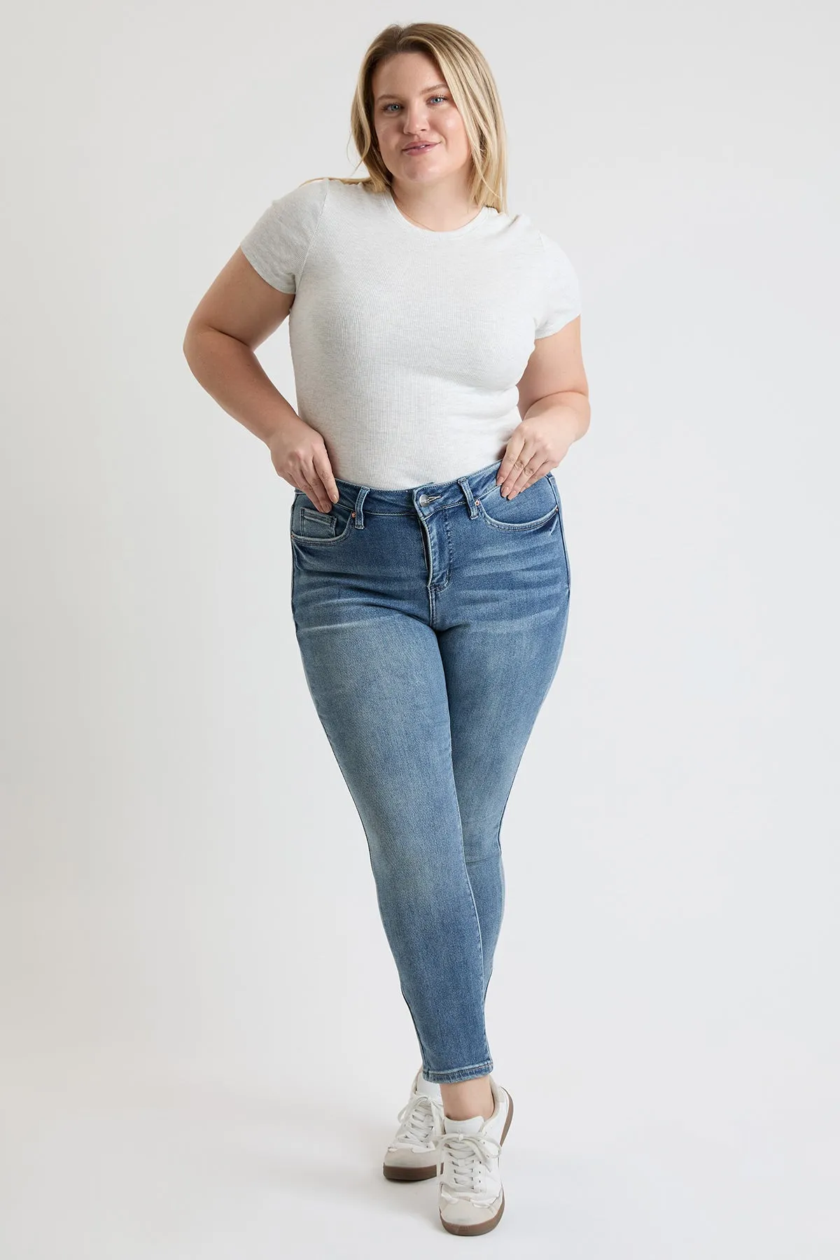 Plus Mid Rise Premium Stretch Skinny Jean