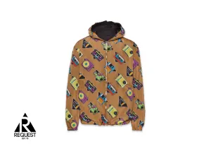 Prada Cassette Print Reversible Jacket “Brown”
