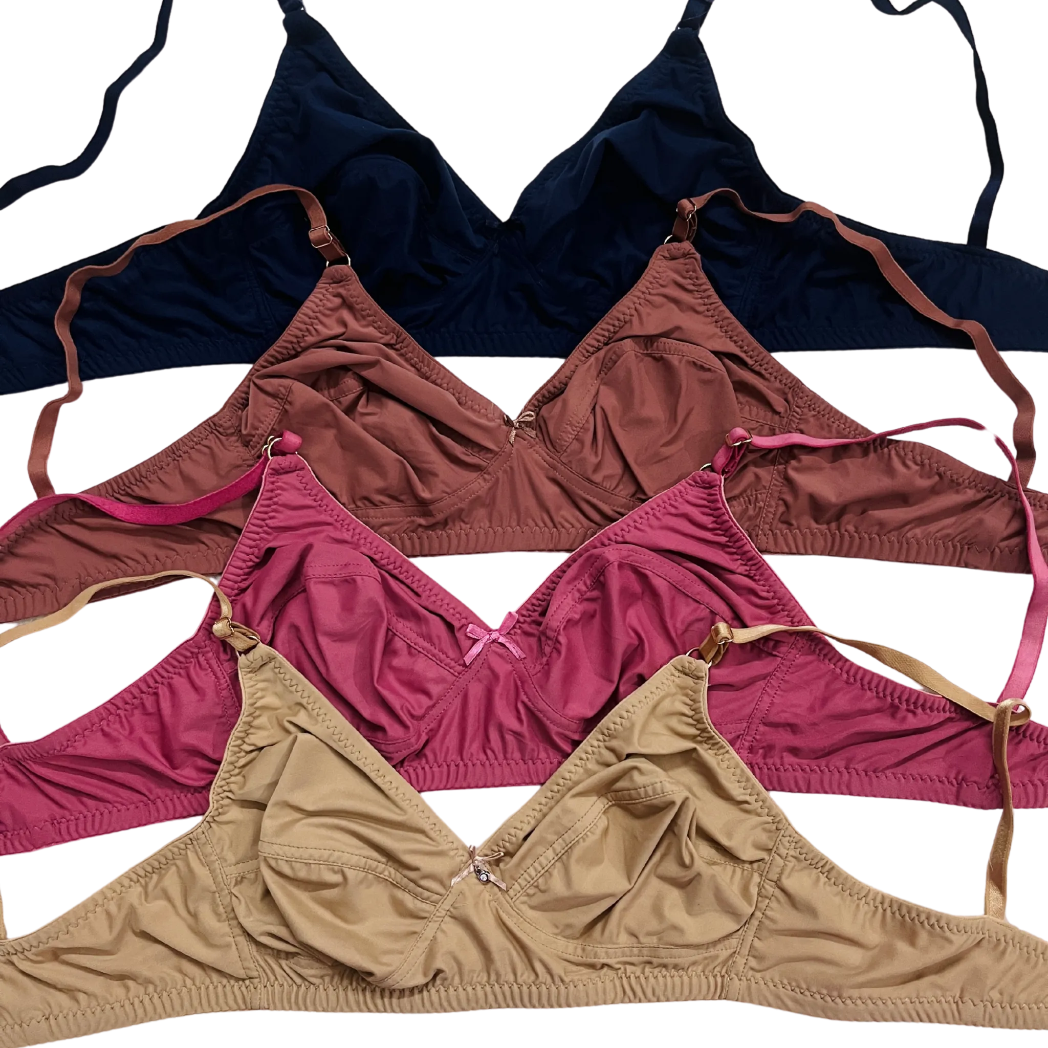 Premium Ice Silk Full-Cup Bra (4 Pcs) | The Ultimate Summer Comfort