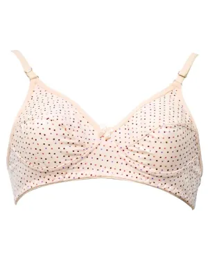 Printed BBG-2007 Comfortable - Non Padded,Non Wired Bra Orange - Blue Bell Girl