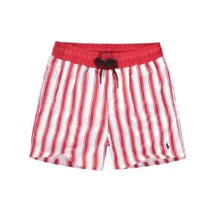 PRL Simple Fashion Red and White Shorts