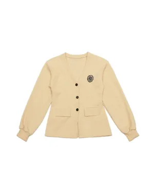 Q.C PLAY: Functional PK Waist Pin Tuck V-Neck Half Cardigan - 3 Colors