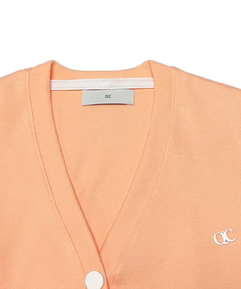 Q.C PLAY: Functional PK Waist Pin Tuck V-Neck Half Cardigan - 3 Colors