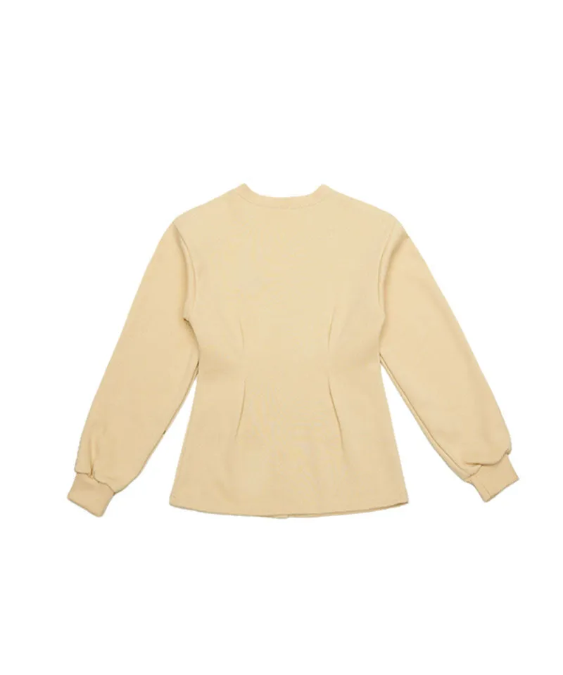 Q.C PLAY: Functional PK Waist Pin Tuck V-Neck Half Cardigan - 3 Colors