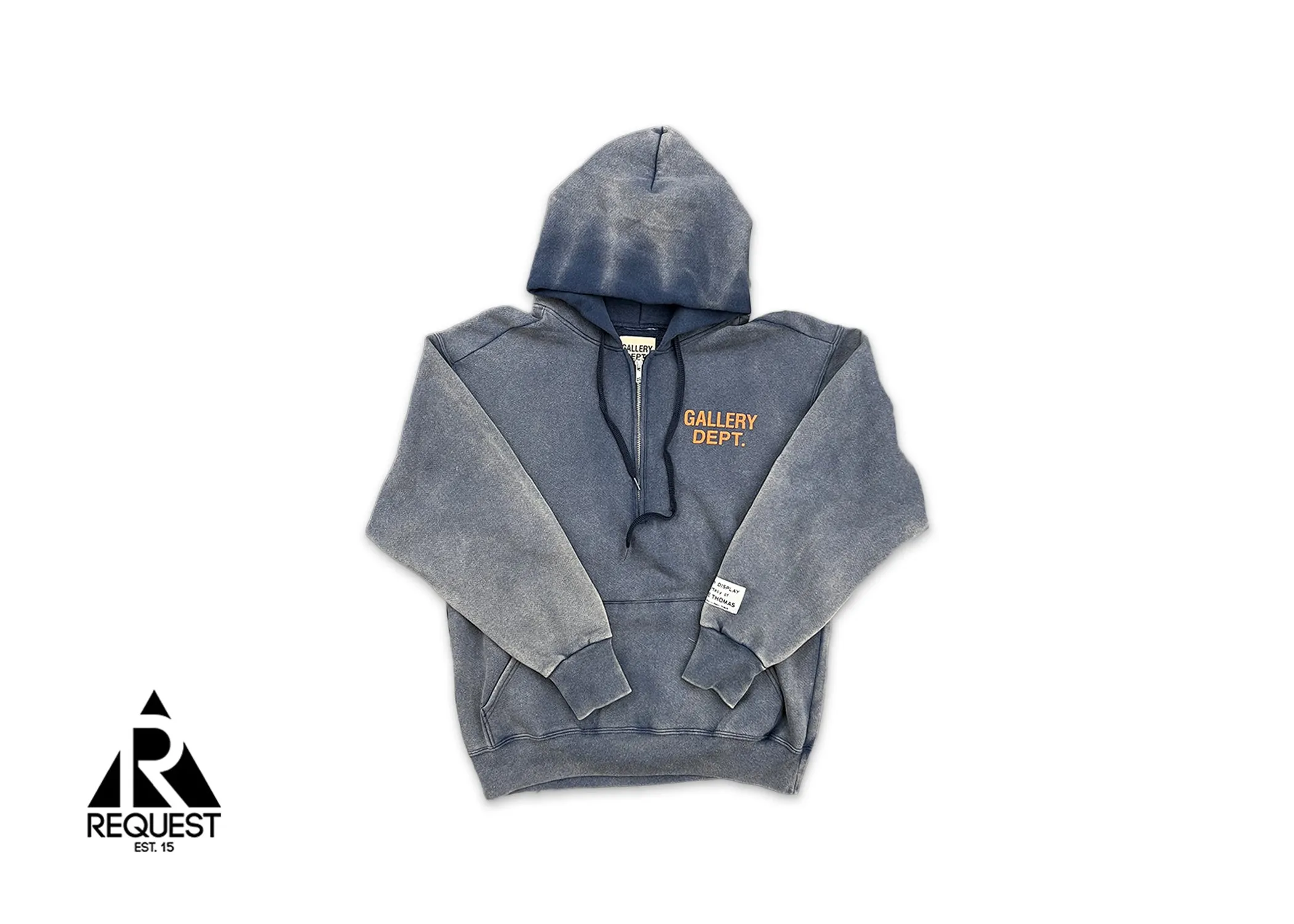 Quarter Zip Hoodie "Vintage Navy/Orange"