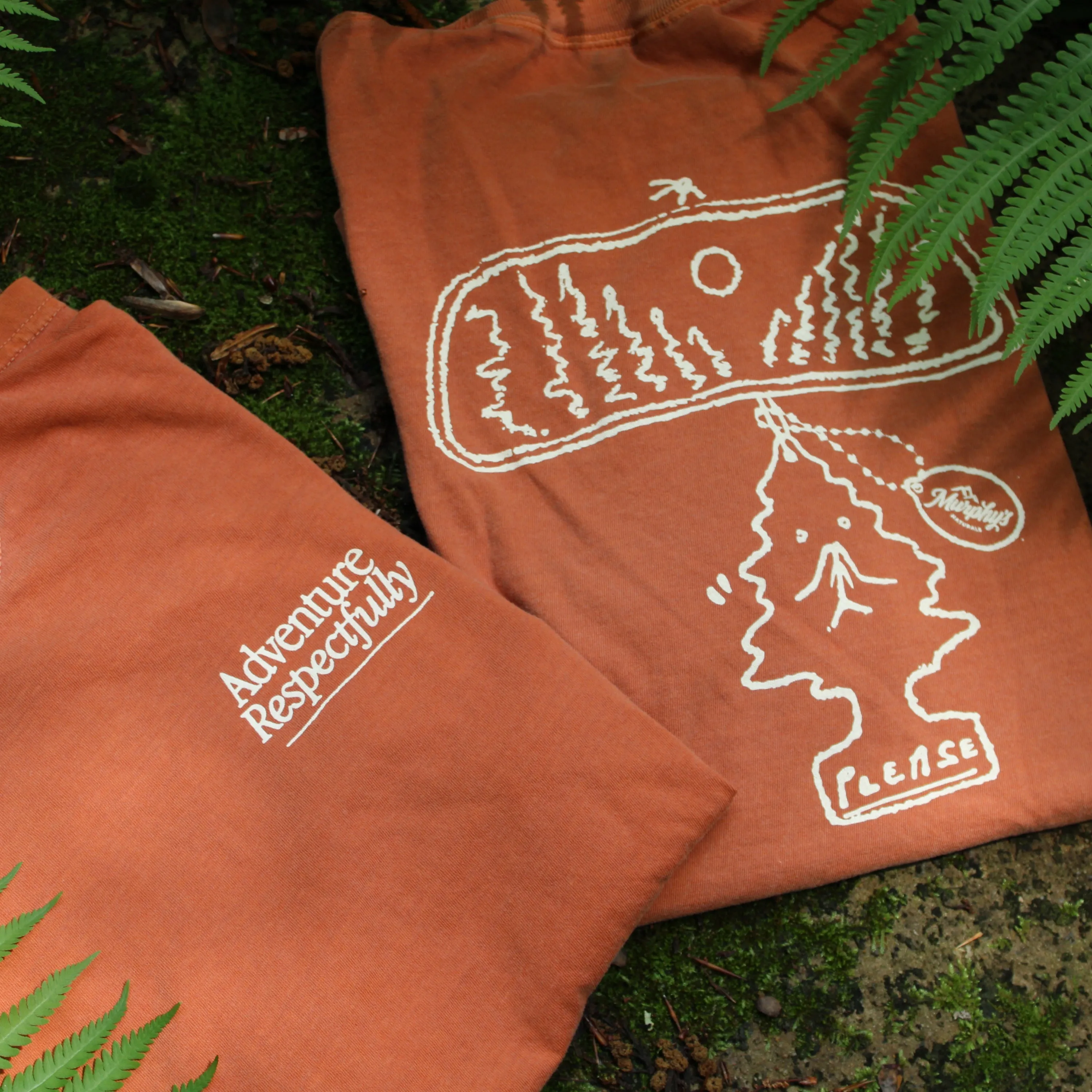 "ADVENTURE RESPECTFULLY." T-SHIRT