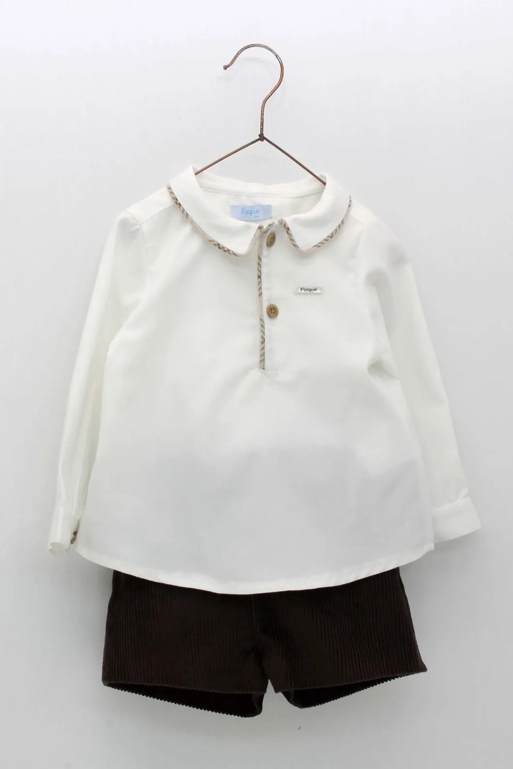 "Ernie" Shirt & Brown Cord Shorts