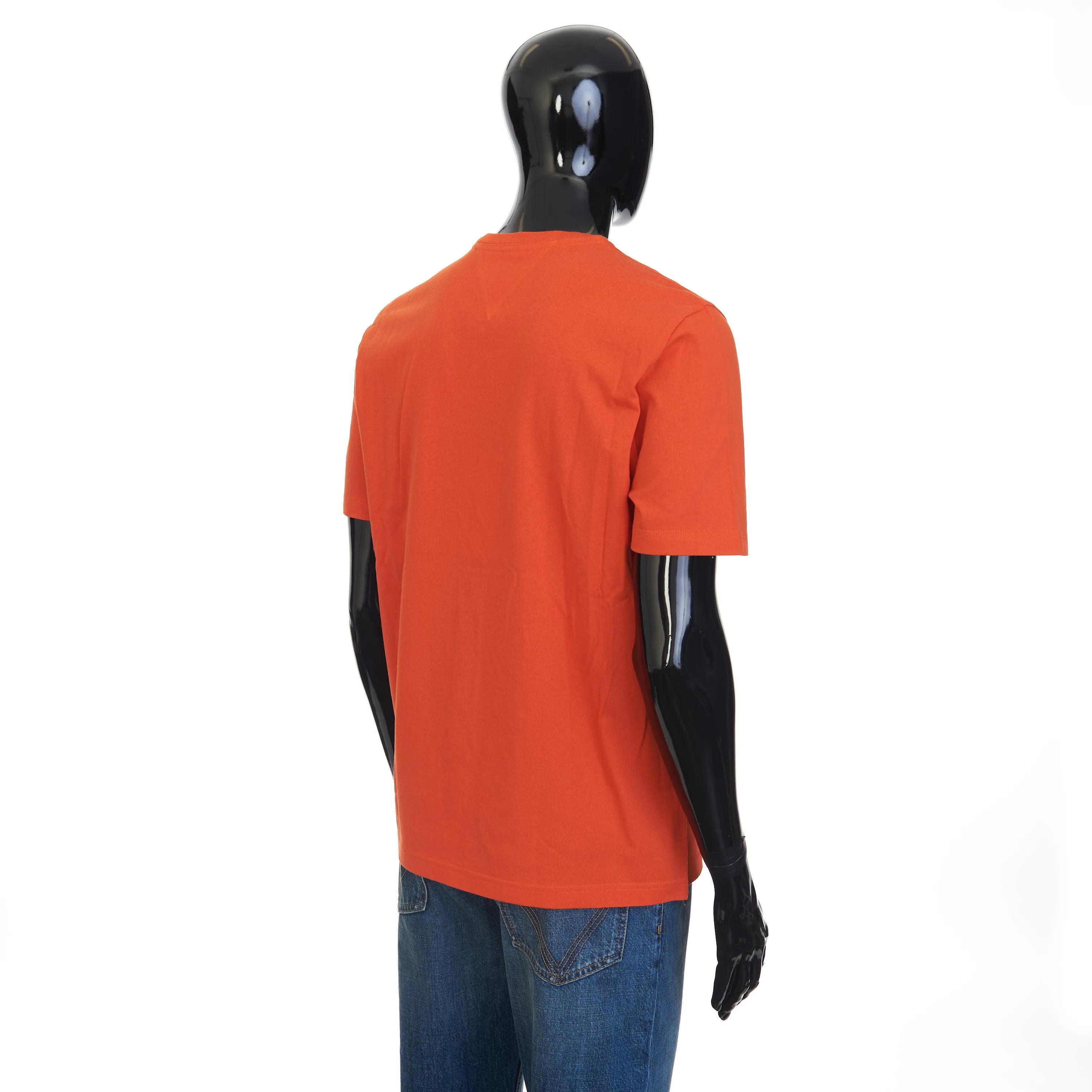 "Sunrise" Light Crewneck T-shirt In Sunburst Orange Cotton