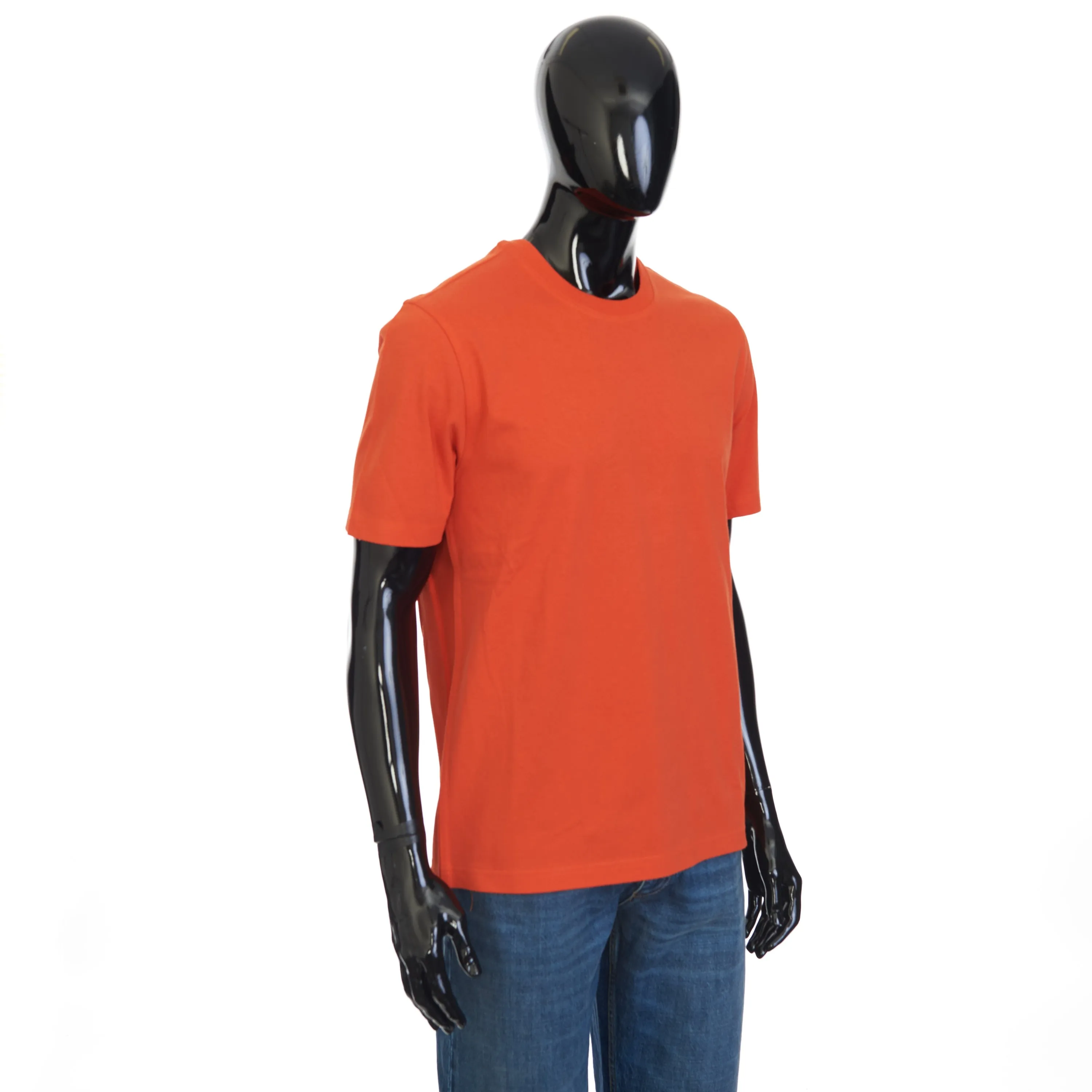 "Sunrise" Light Crewneck T-shirt In Sunburst Orange Cotton
