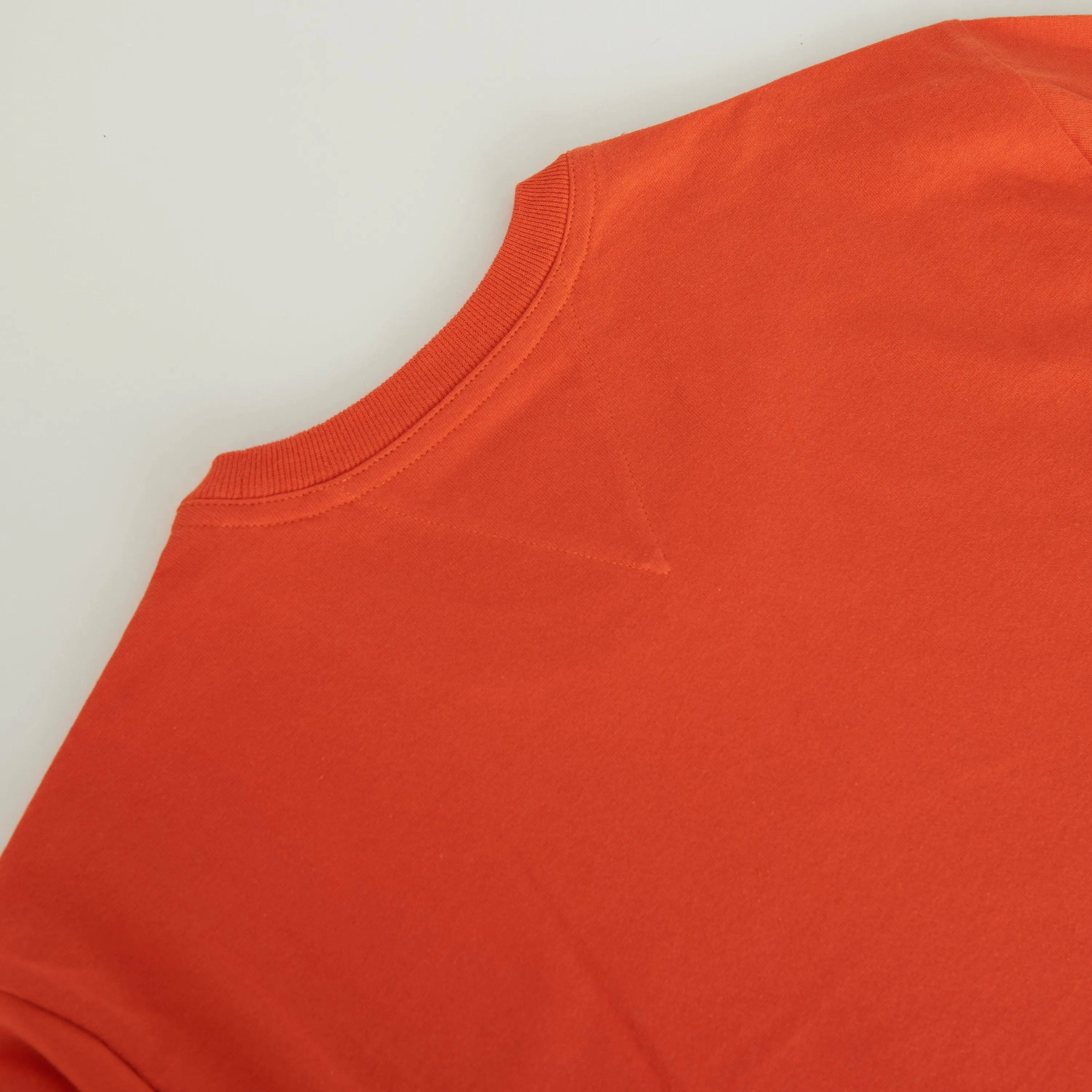 "Sunrise" Light Crewneck T-shirt In Sunburst Orange Cotton