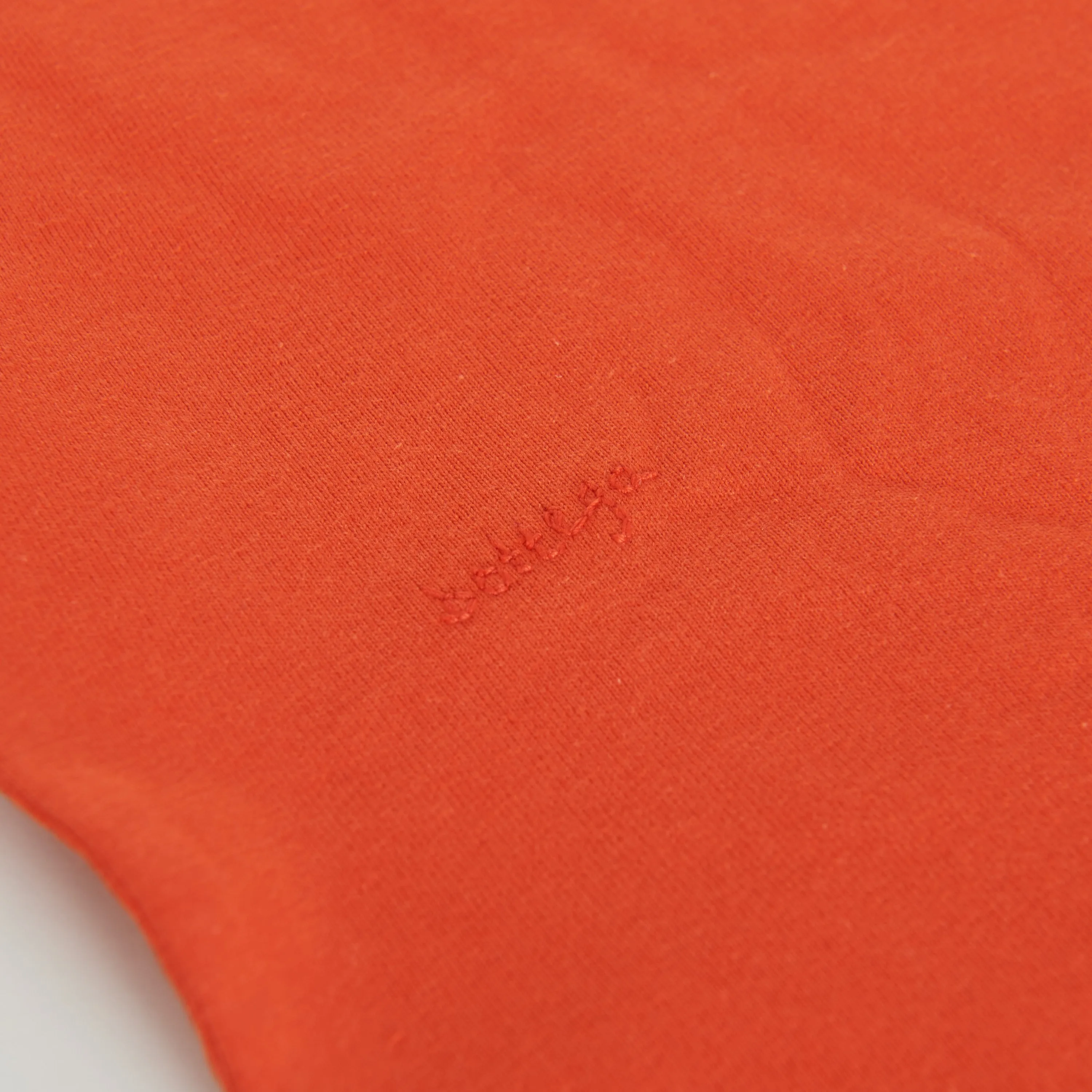 "Sunrise" Light Crewneck T-shirt In Sunburst Orange Cotton