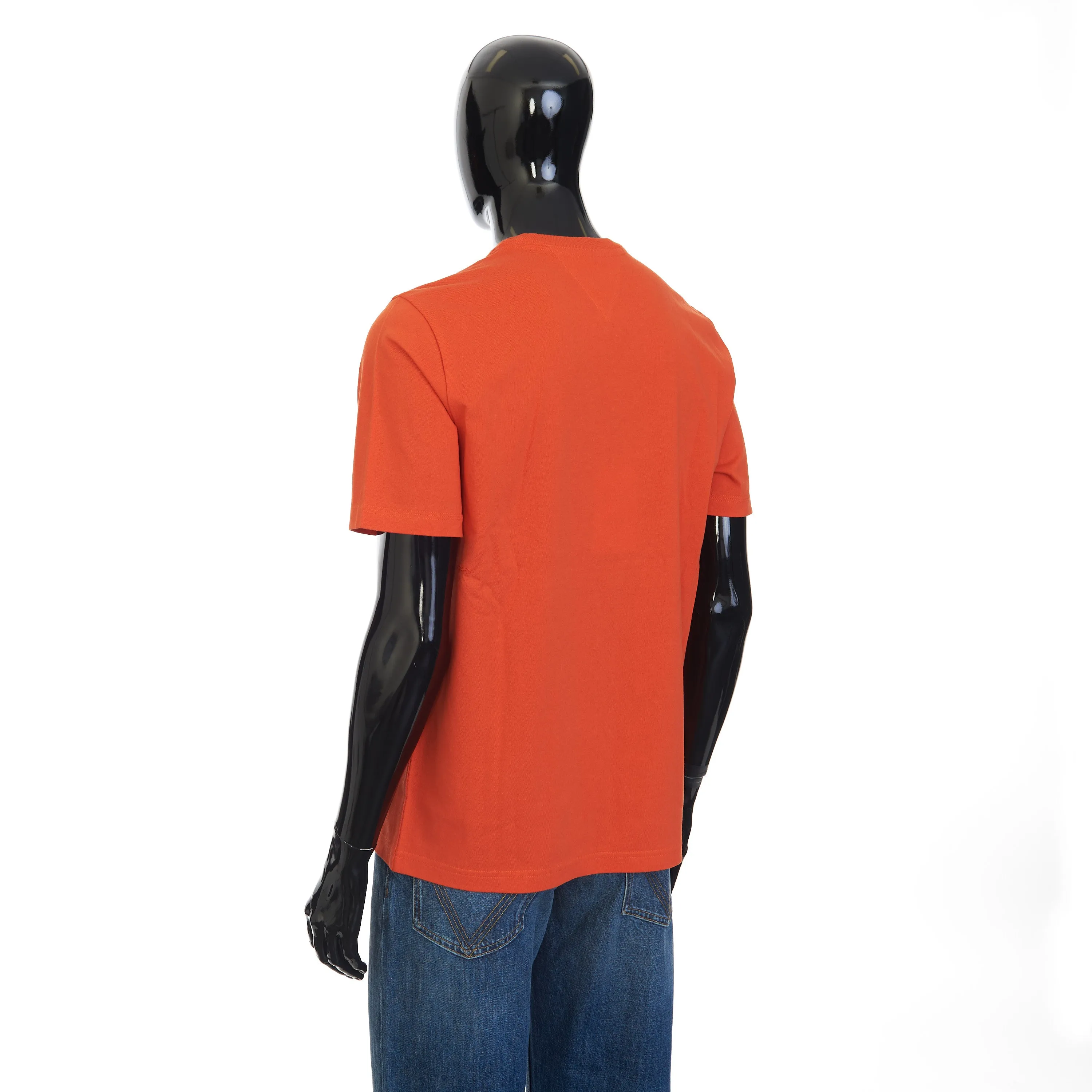 "Sunrise" Light Crewneck T-shirt In Sunburst Orange Cotton