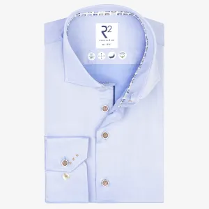 R2 Amsterdam 2 Ply Cotton Twill Shirt - Light Blue
