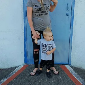 Rain Drop, Drop Top Matching Mommy and Me Breastfeeding Tee Boob Juice