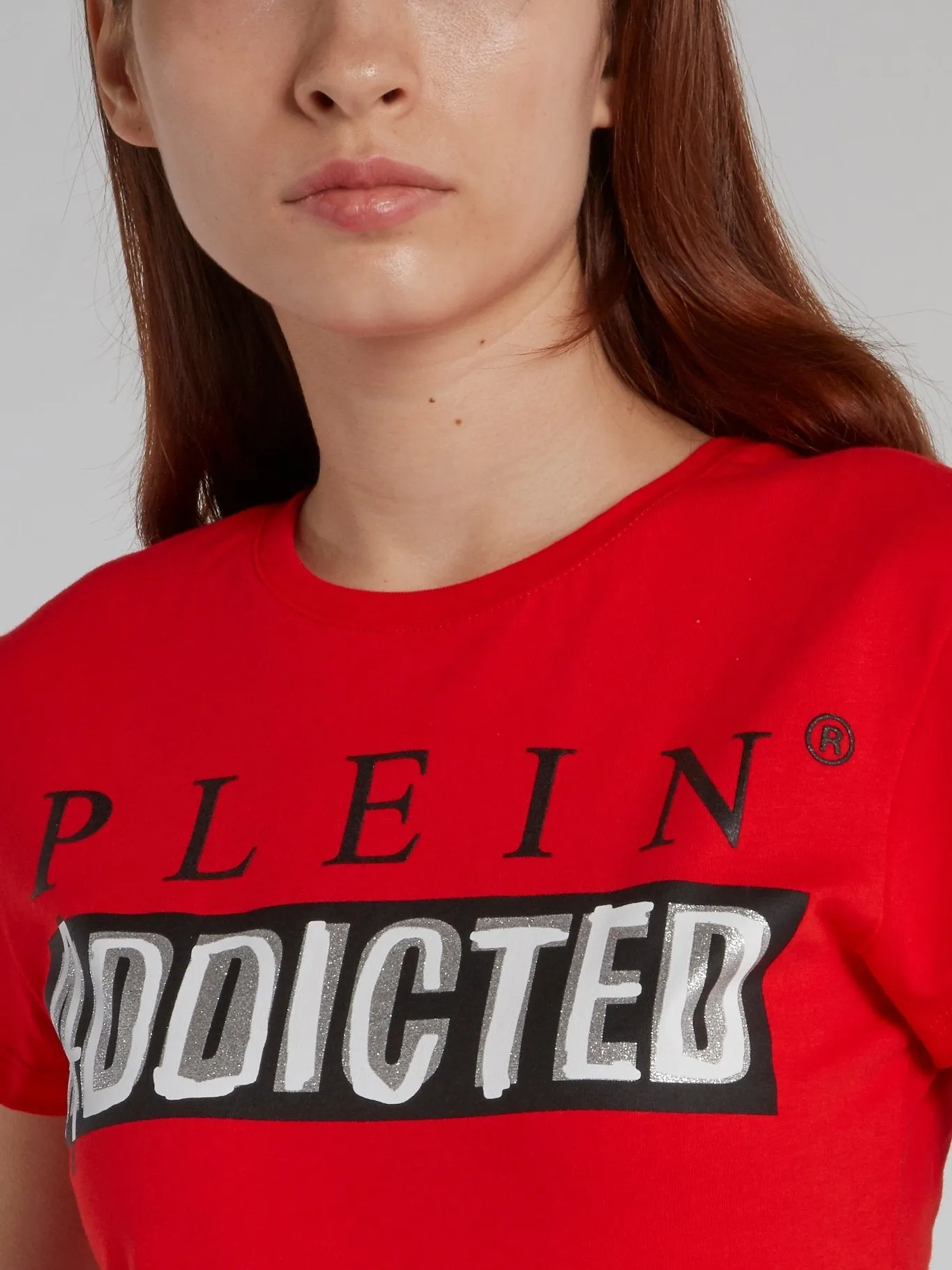 Red Statement Fitted T-Shirt