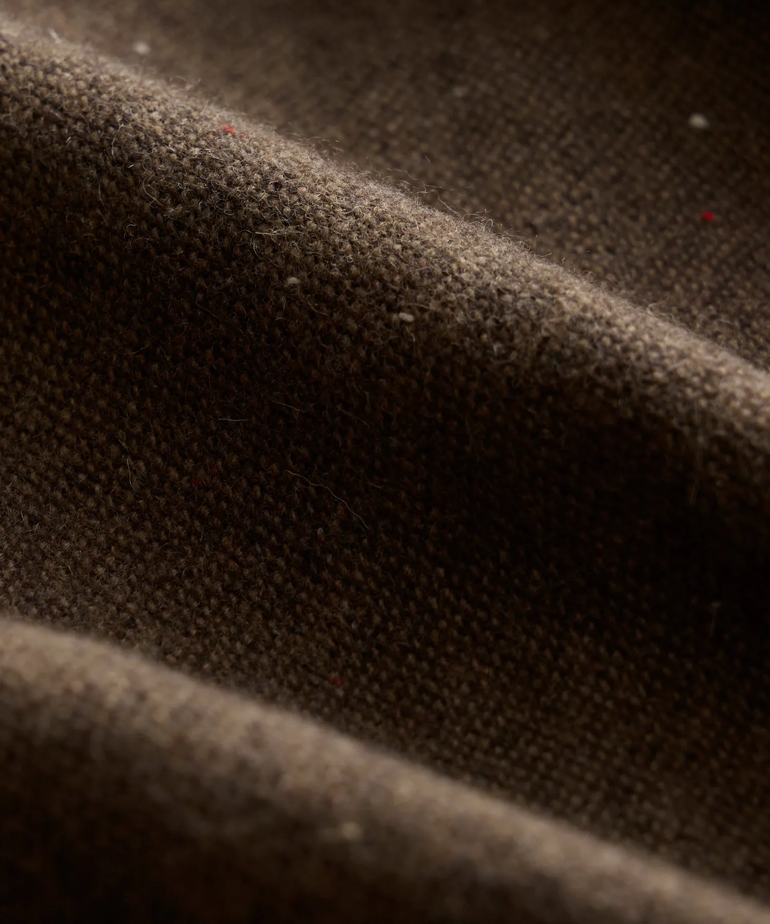 Relaxed Fit Donegal Overshirt in Dark Brown