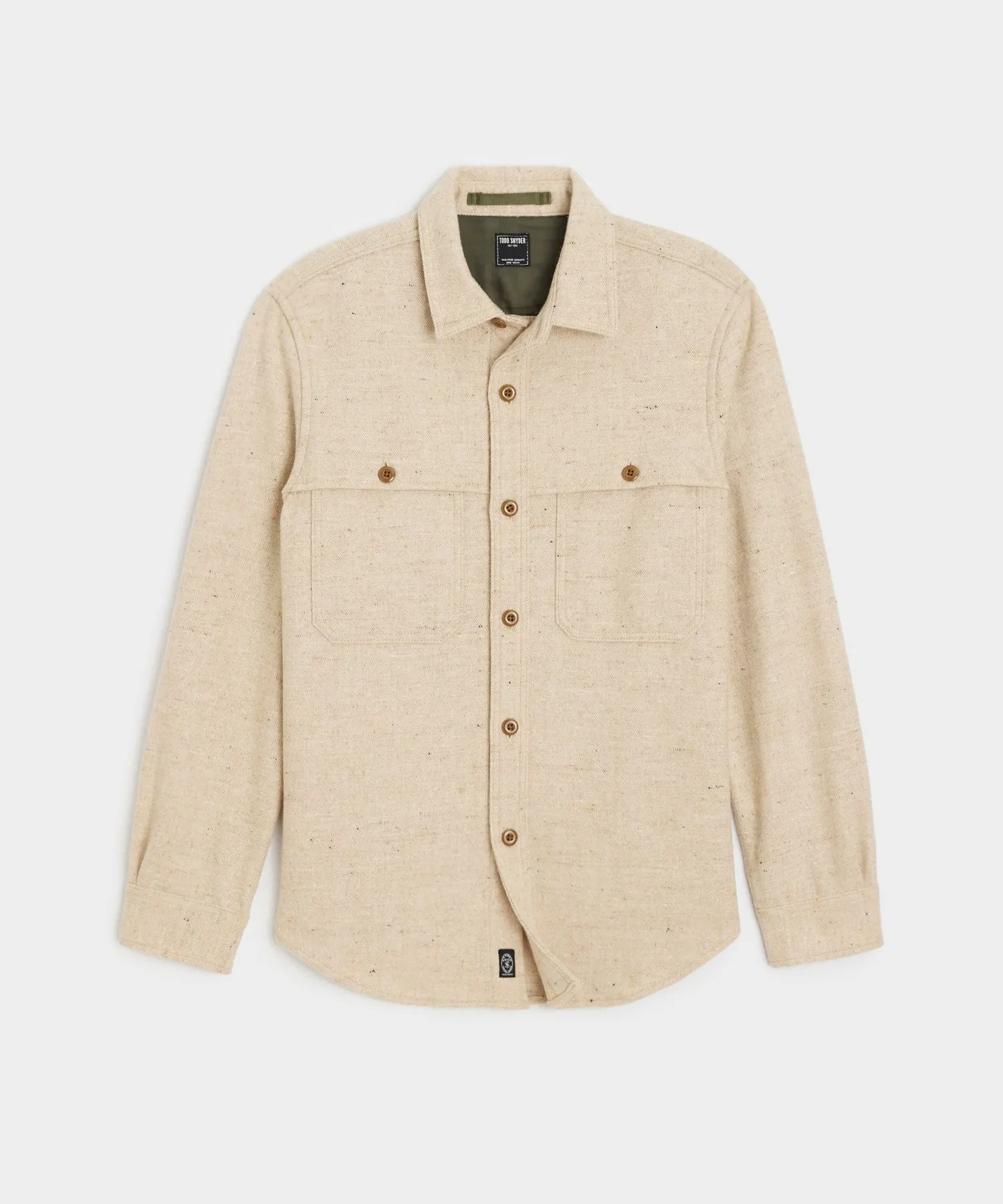 Relaxed Fit Donegal Overshirt in Oatmeal