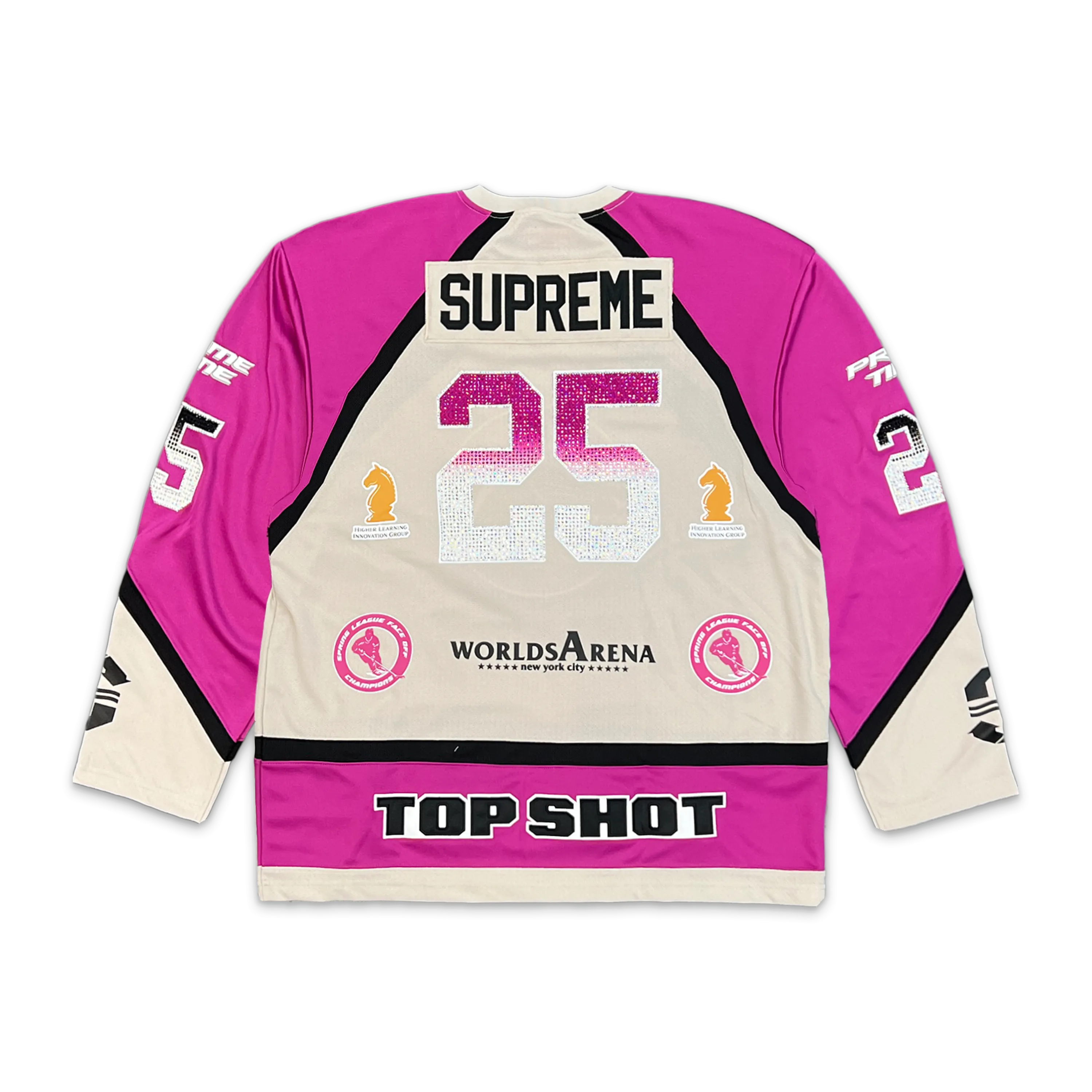 Rhinestone Hockey Jersey "Light Grey"