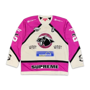 Rhinestone Hockey Jersey "Light Grey"