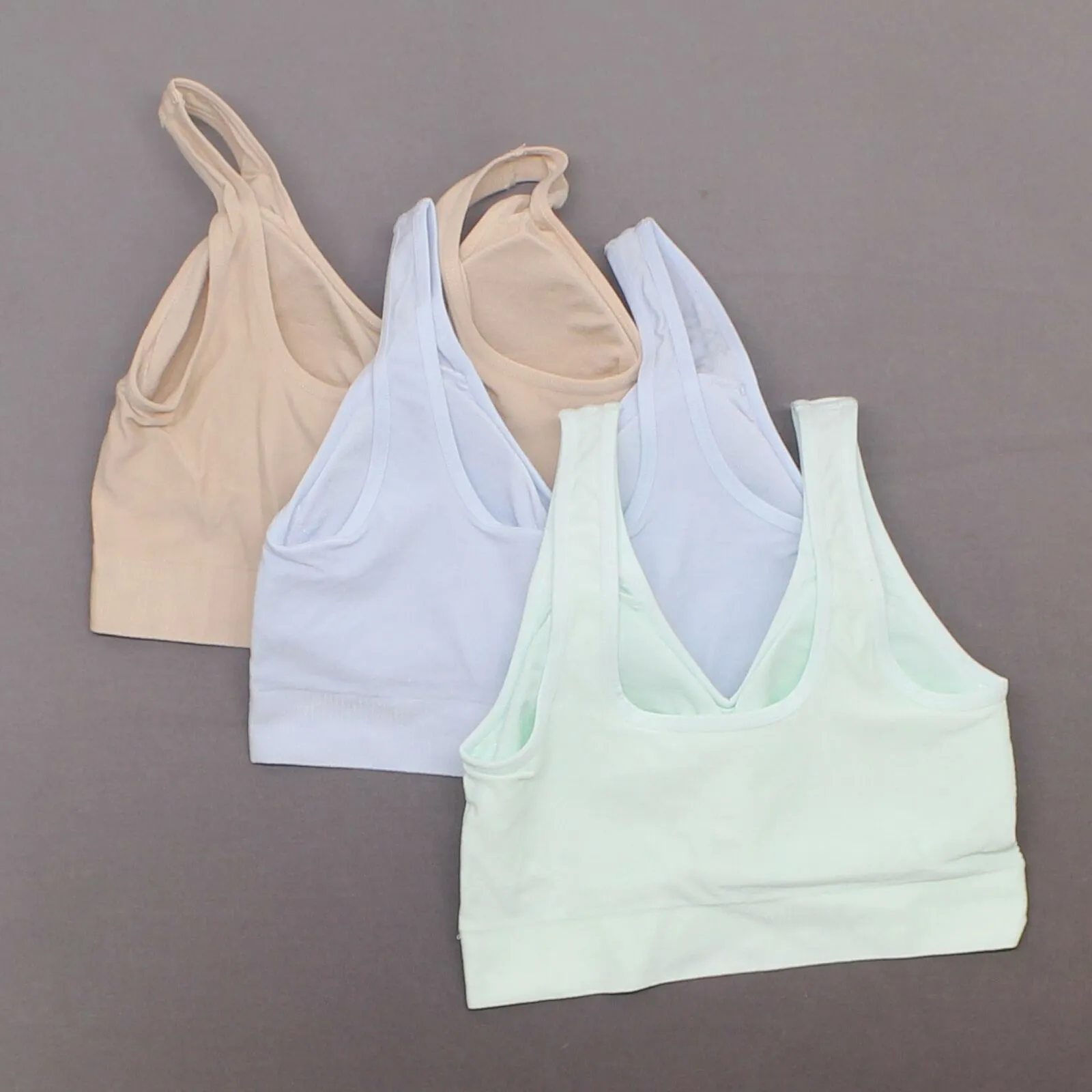 Rhonda Shear 3 Pack Jacquard Ahh Bras With Removable Pads Lights Medium