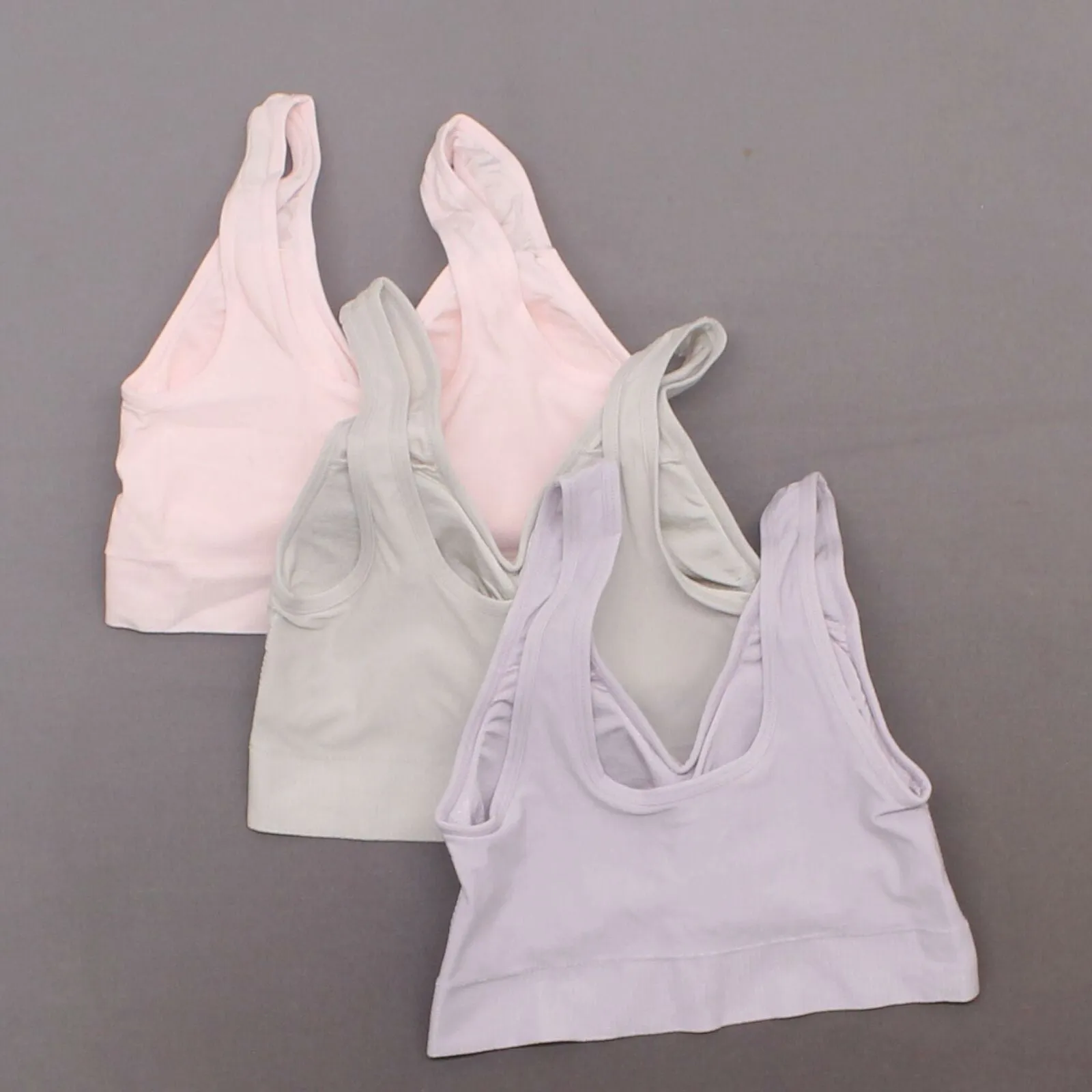 Rhonda Shear 3 Pack Jacquard Ahh Bras with Removable Pads Pastels Small