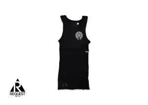 Rib Horseshoe Tank Top "Black"