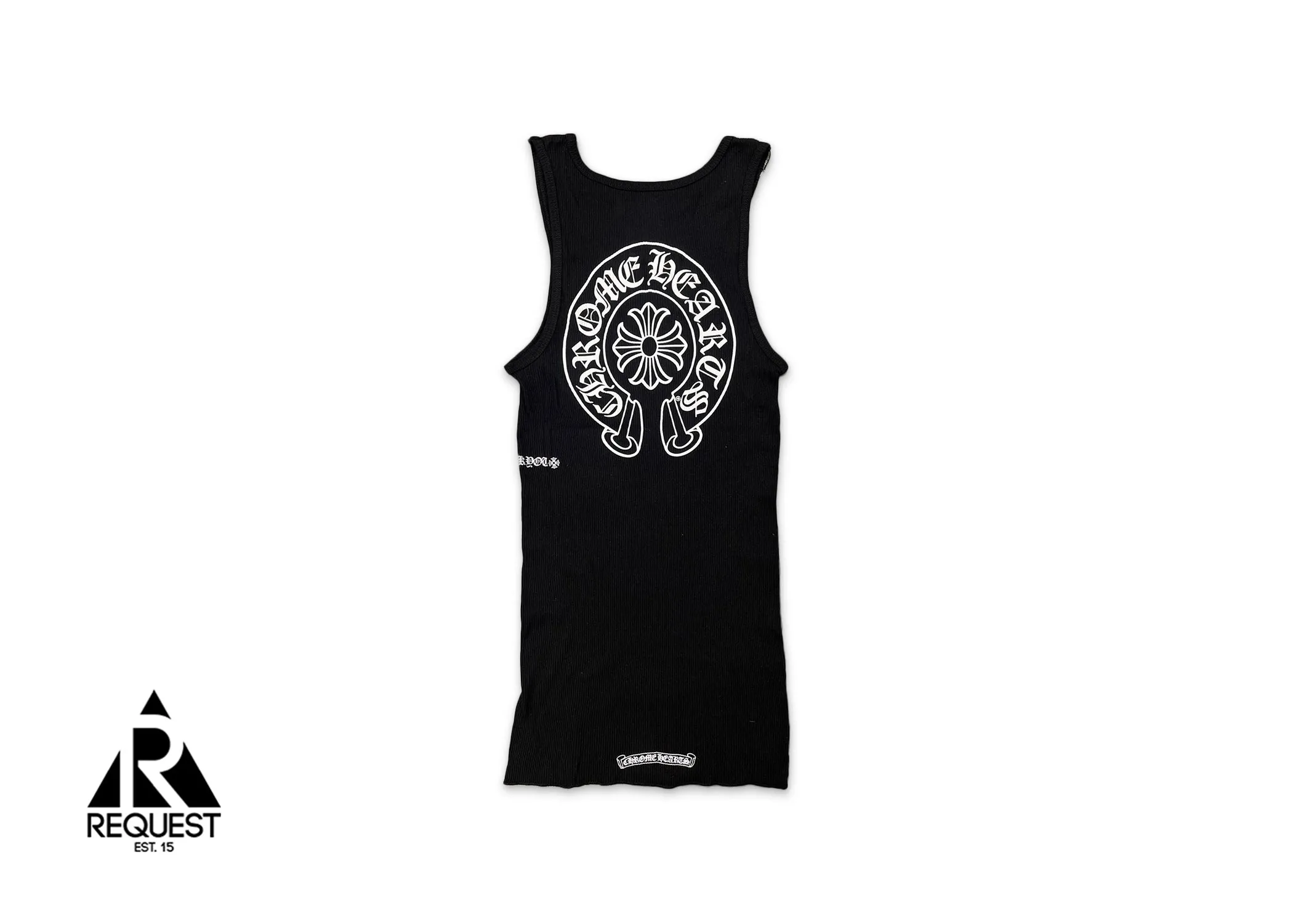 Rib Horseshoe Tank Top "Black"