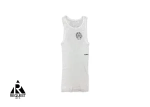 Rib Horseshoe Tank Top "White"