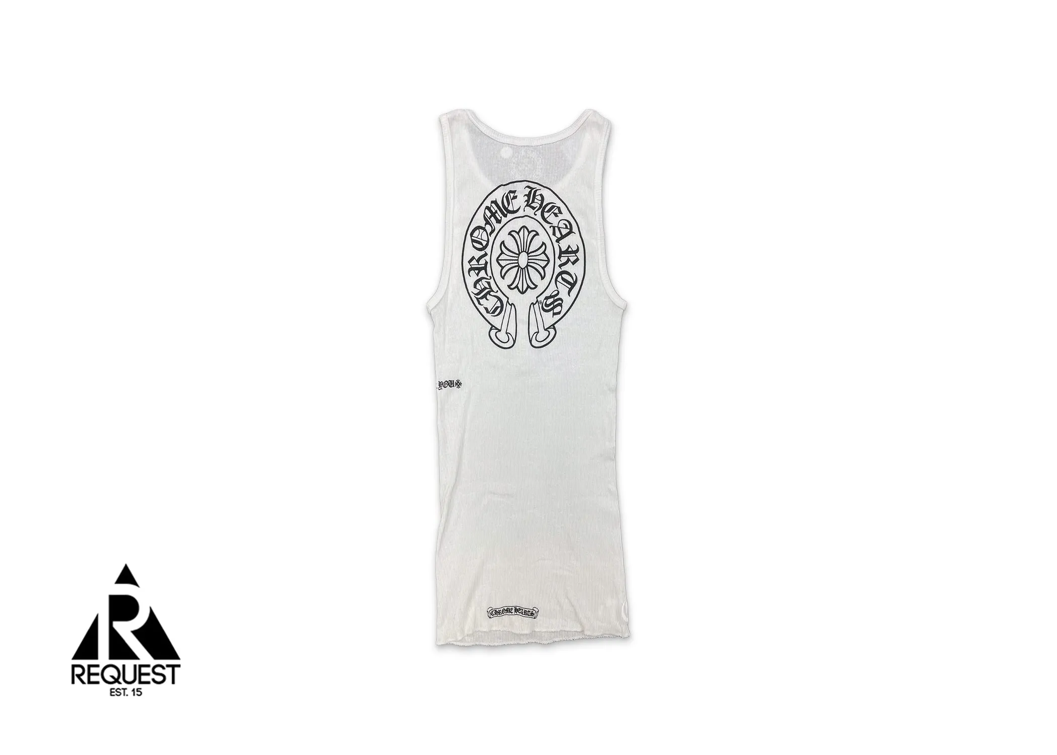 Rib Horseshoe Tank Top "White"