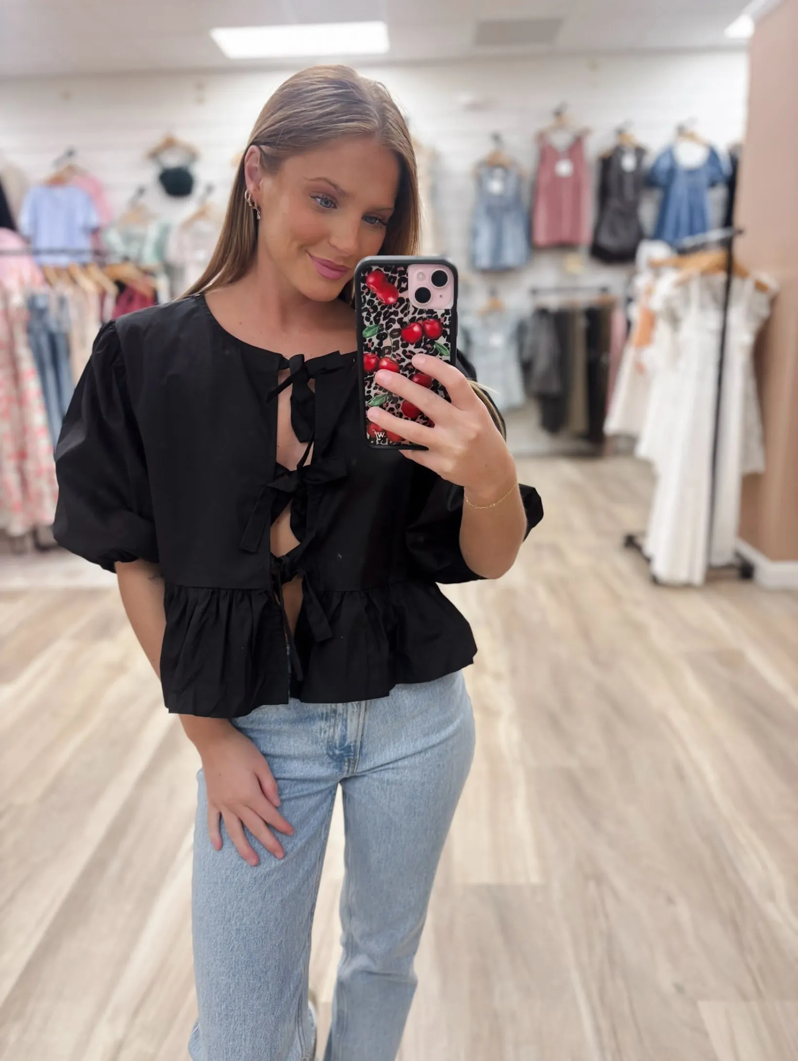 Ribbon Tie Black Top