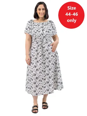 River Side Dress - White Print**
