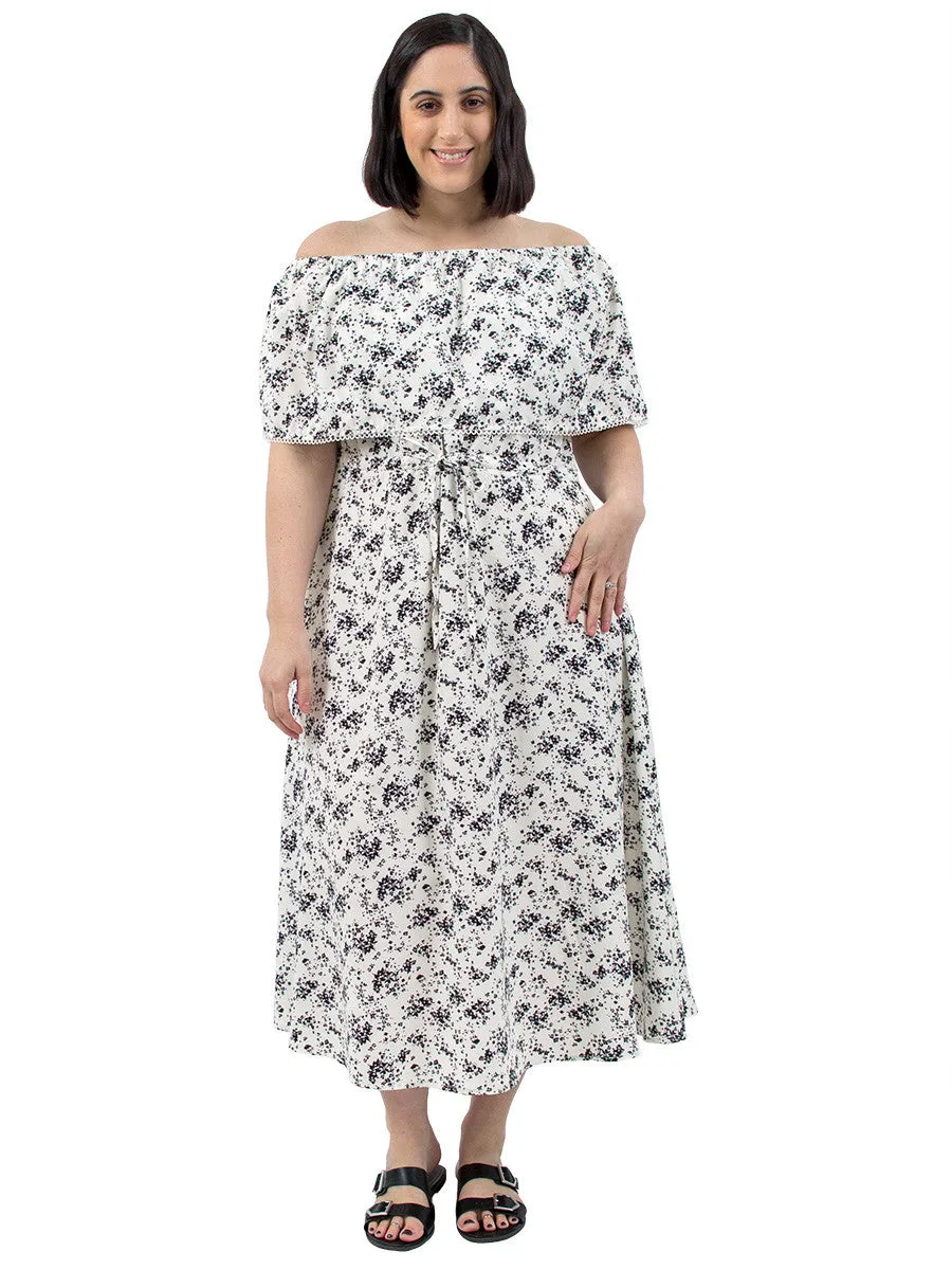 River Side Dress - White Print**