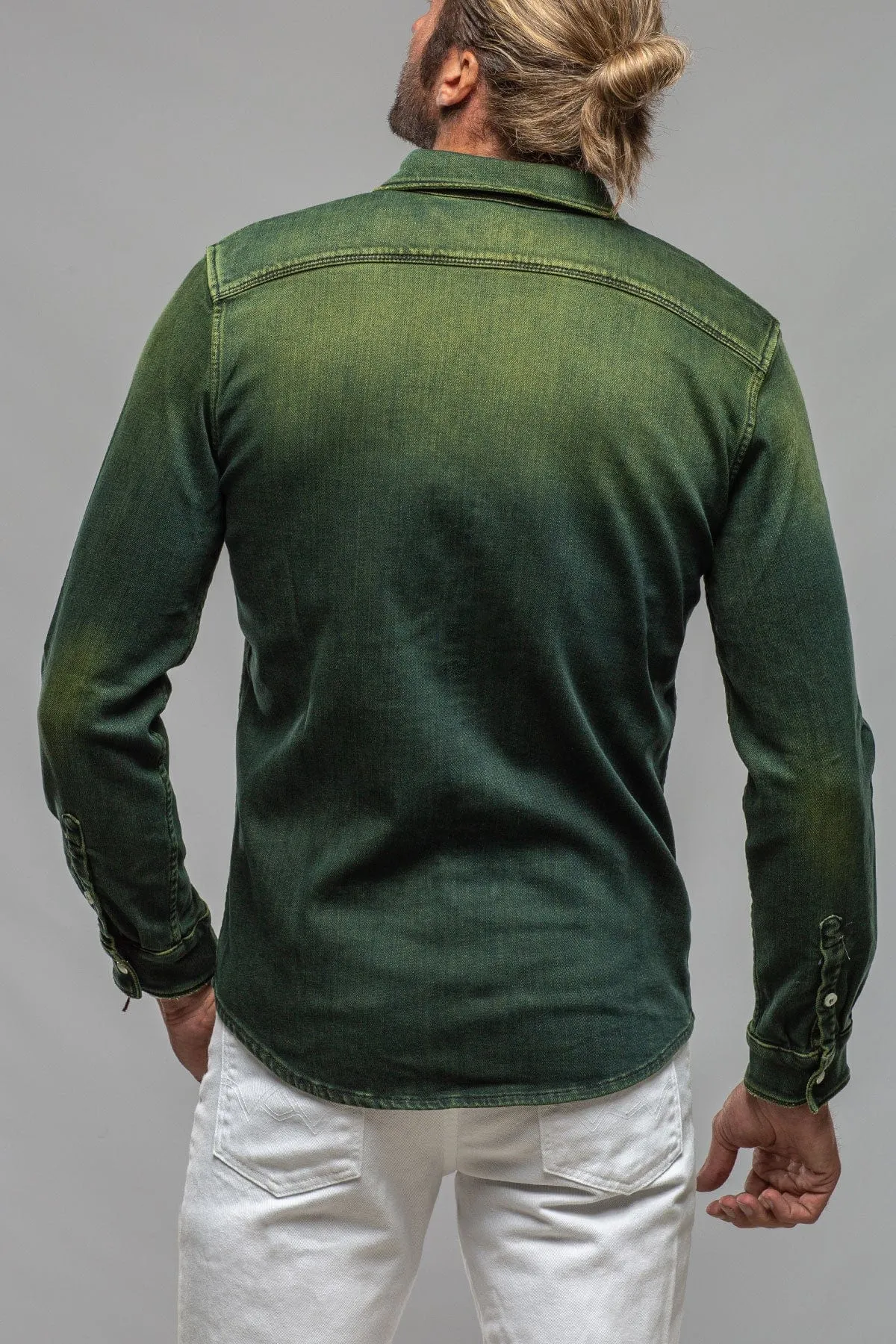Roper Over-Dyed Western Snap Shirt In Avocado