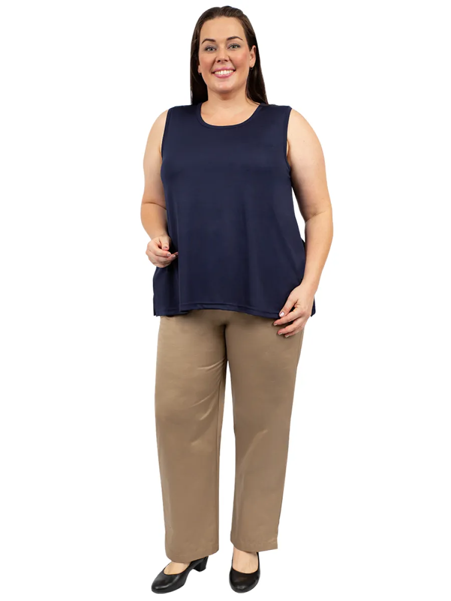 Round Neck Cami - Navy
