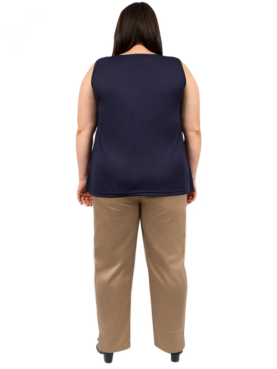 Round Neck Cami - Navy