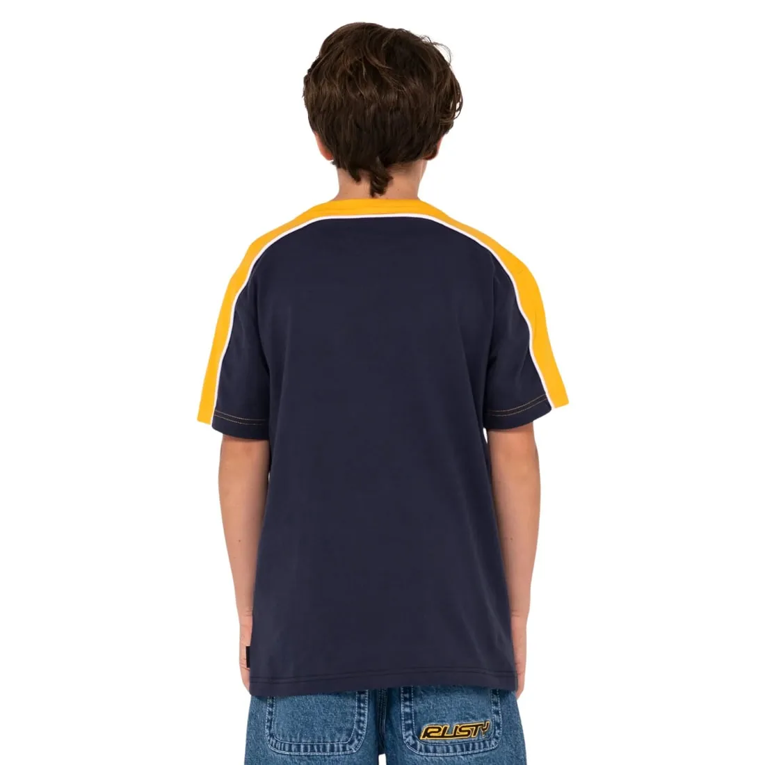 Rusty Boys Straight Shooter T-Shirt - Navy Blue