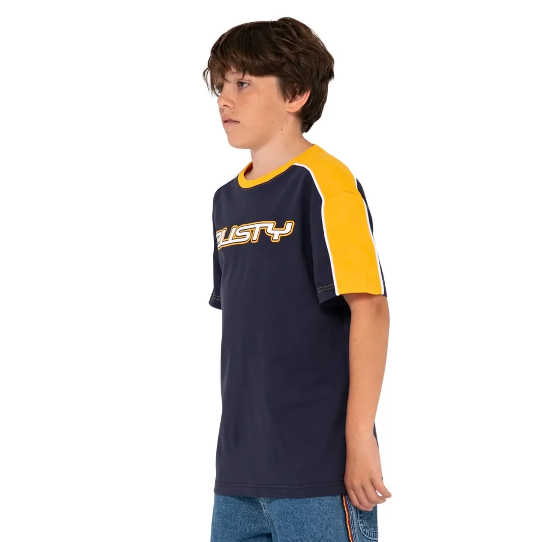 Rusty Boys Straight Shooter T-Shirt - Navy Blue
