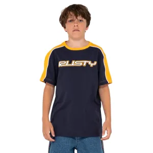 Rusty Boys Straight Shooter T-Shirt - Navy Blue