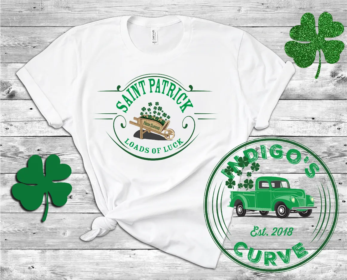 Saint Patrick Fresh Clovers Loads Of Luck Short Sleeve Unisex Tee