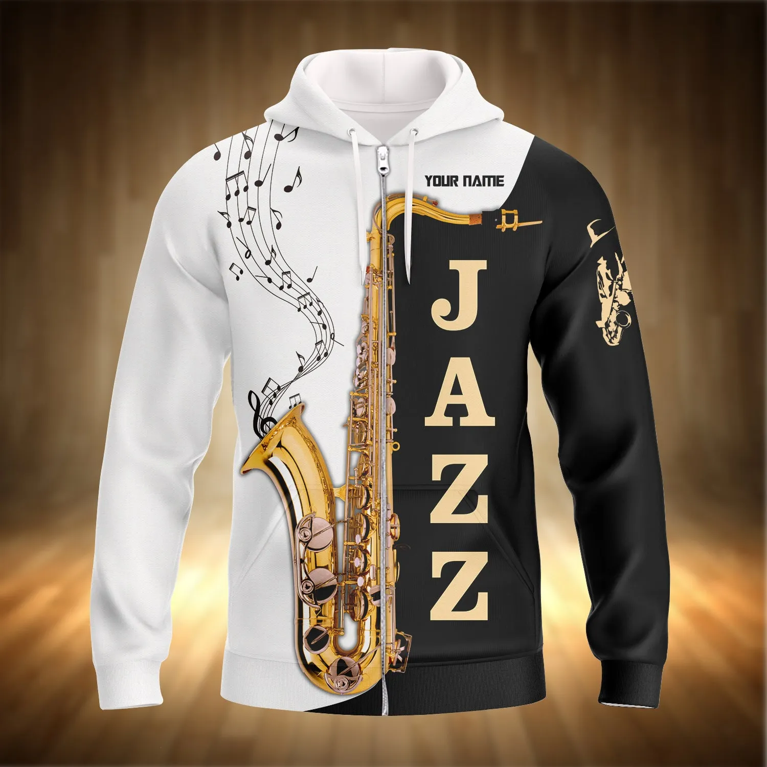 Saxophone Jazz Personalized Name 3D Full Print Shirts 04