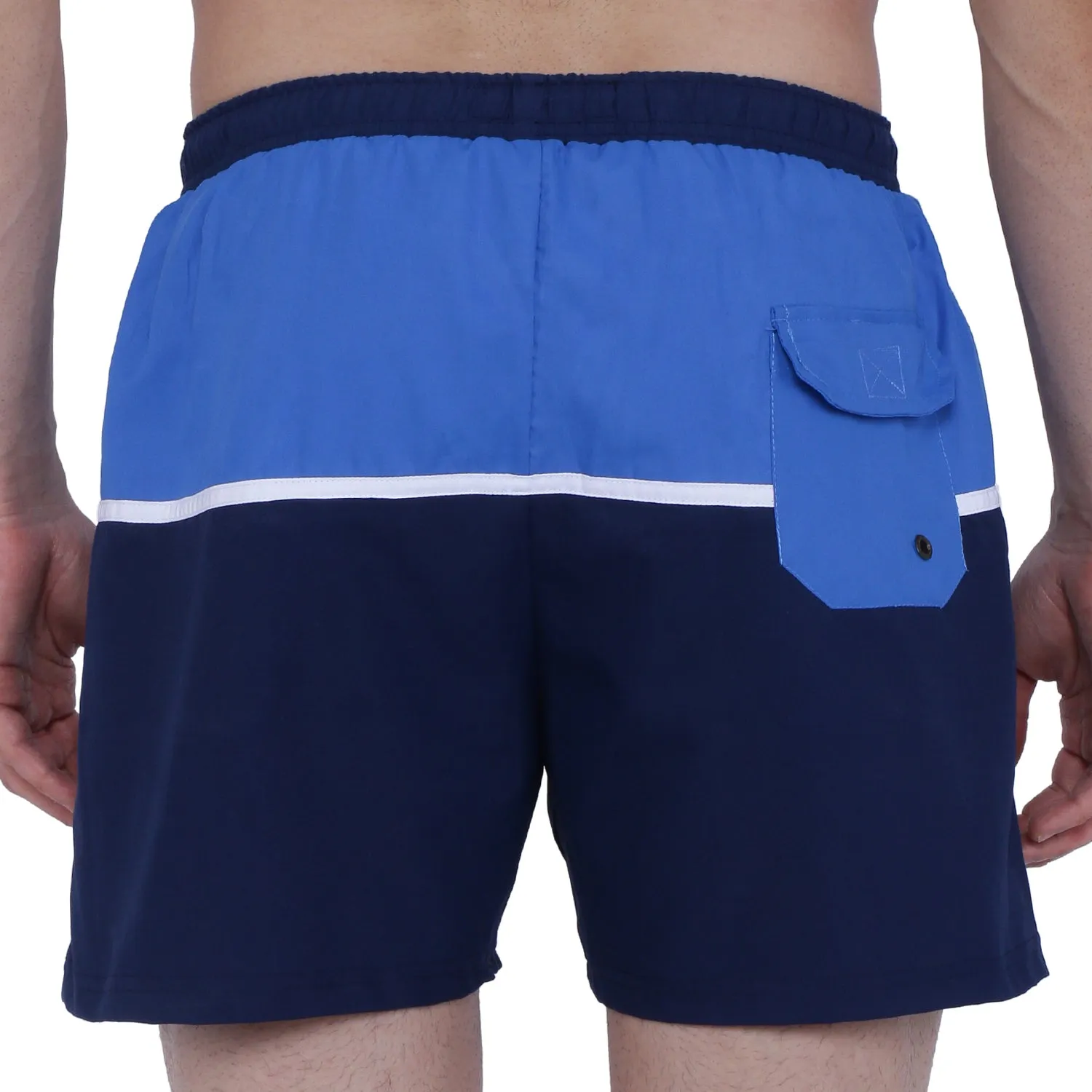 Semantic Designer Microfiber Swimshorts - Cut-n-Sew - Royal