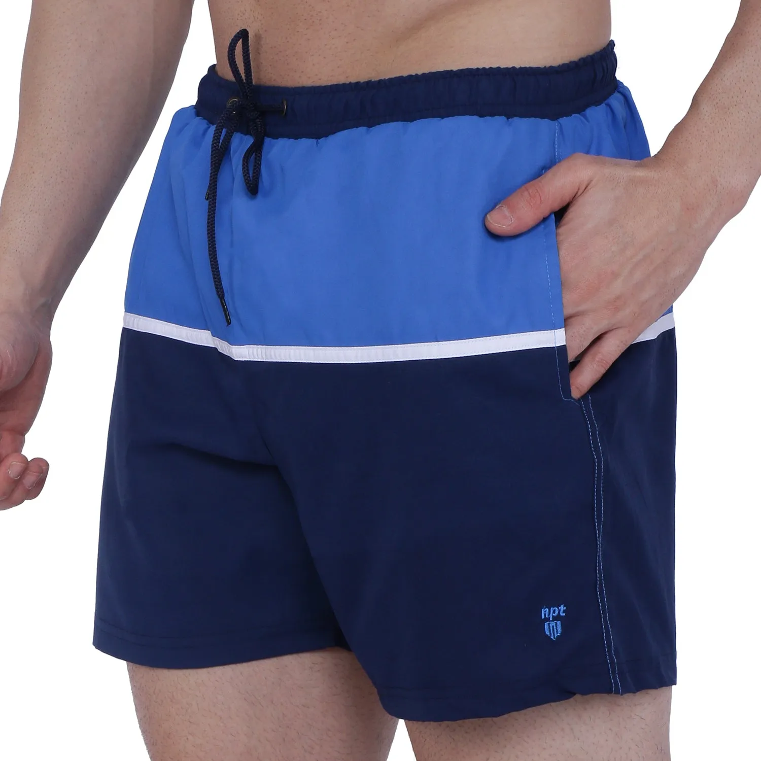 Semantic Designer Microfiber Swimshorts - Cut-n-Sew - Royal